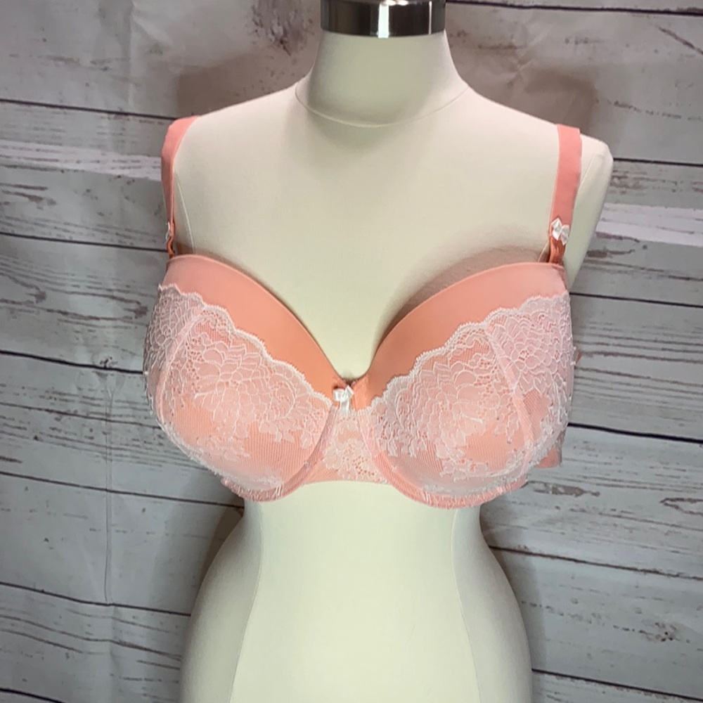 Torrid peach lace bra 46D